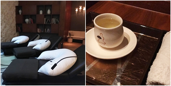 Chá e descanso após massagem
