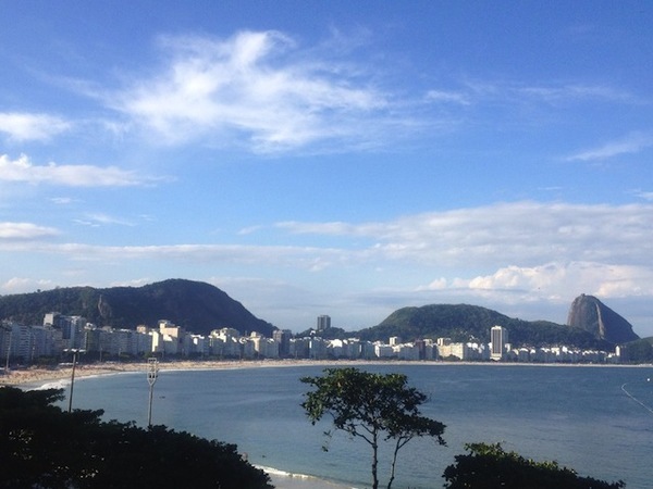 Ano novo no Rio: vista da praia de copacabana