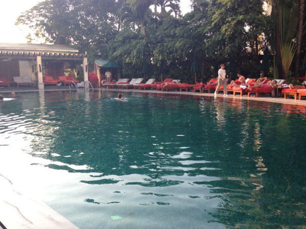 Piscina do hotel Mandarin Oriental em Bangkok