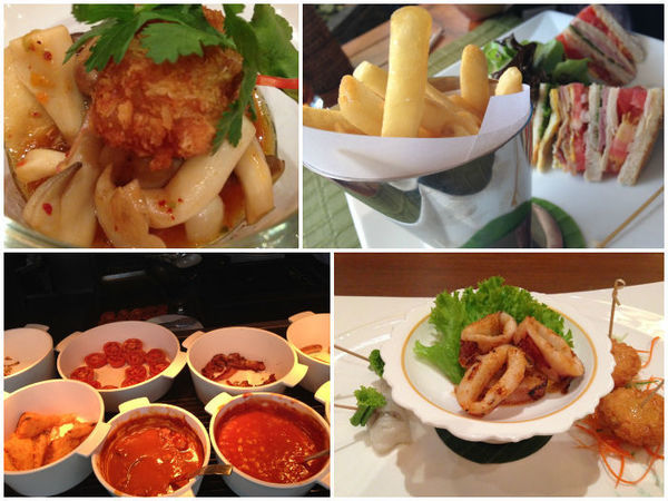 Diversas opções de bares/restaurantes no hotel Mandarin Oriental em Bangkok