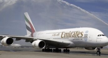O Airbus A380 da Emirates chega ao Brasil