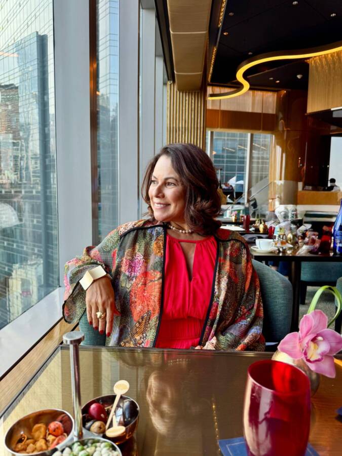 Renata Araújo no hotel Mandarin Oriental