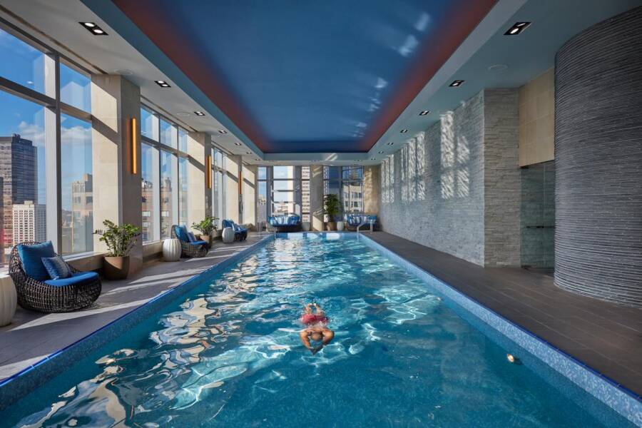 Piscina coberta par a exercícios no Mandarin Oriental 