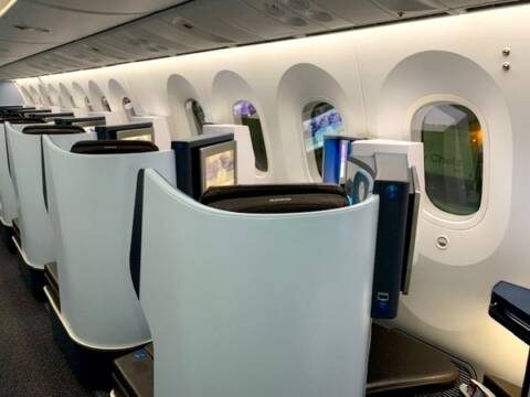 O novo Dreamliner da KLM no voo Rio-Amsterdã