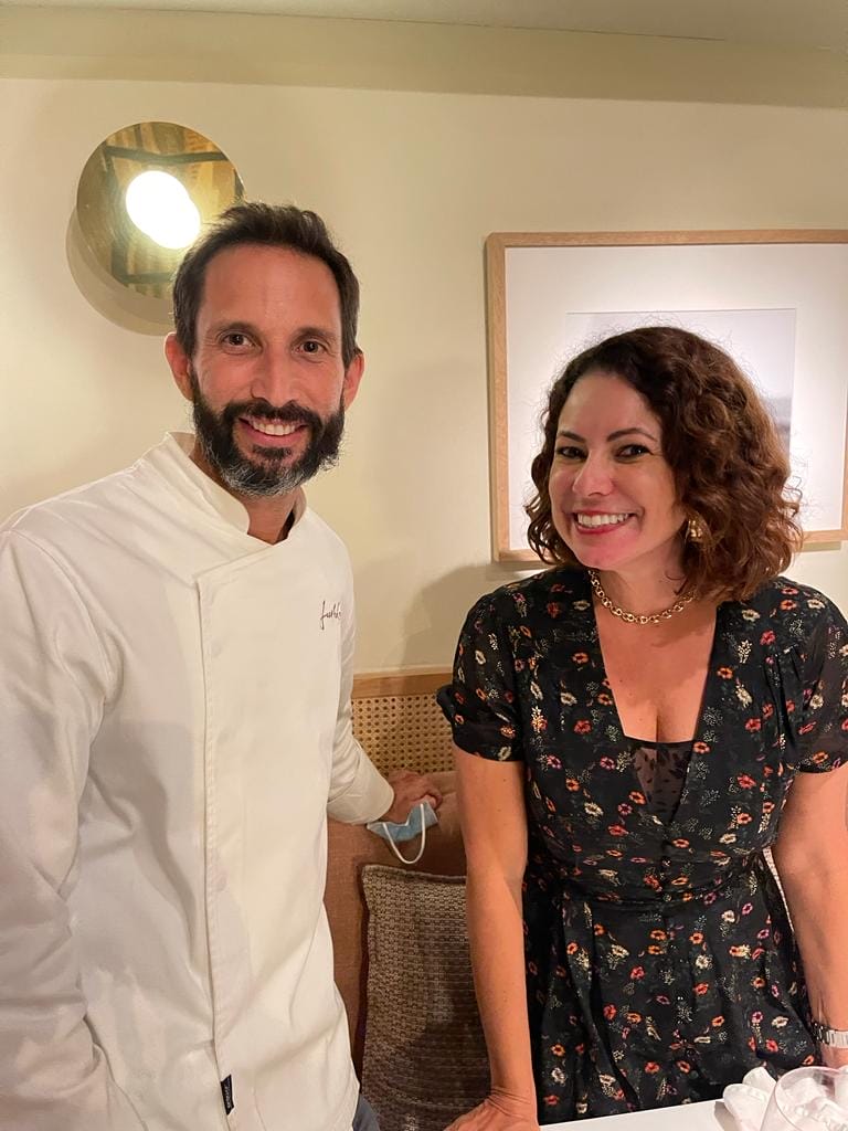 Renata Araújo com o chef Jose Avillez