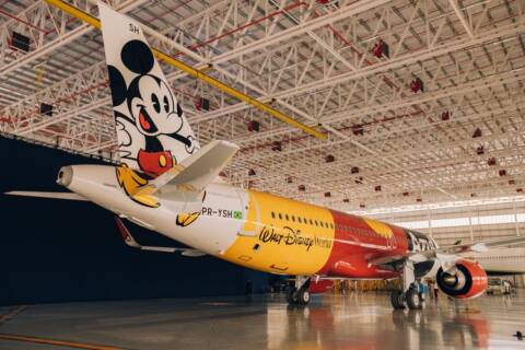 A nova frota de aviões da Azul em parceria com a Disney
