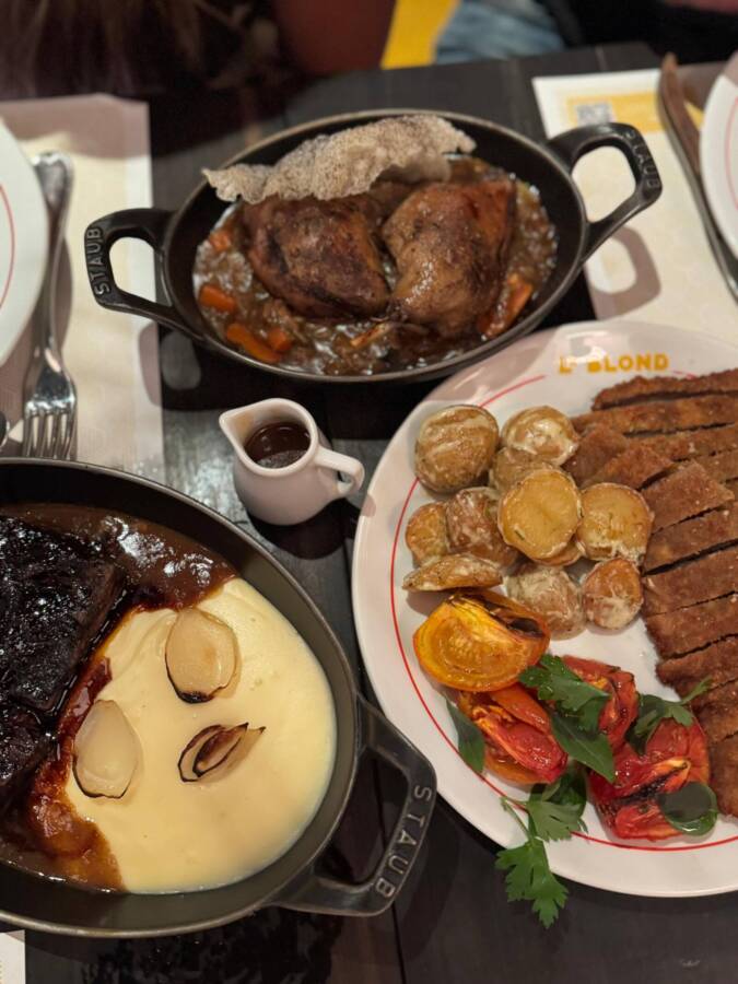 Menu do restaurante no Leblon