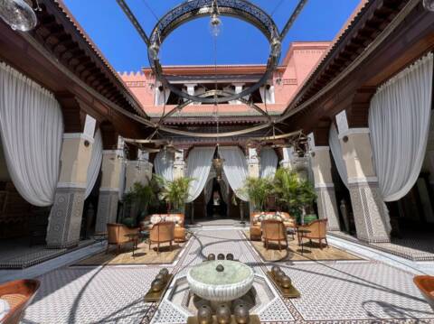Almoço no Royal Mansour, exclusivo hotel cinco estrelas em Marrakech