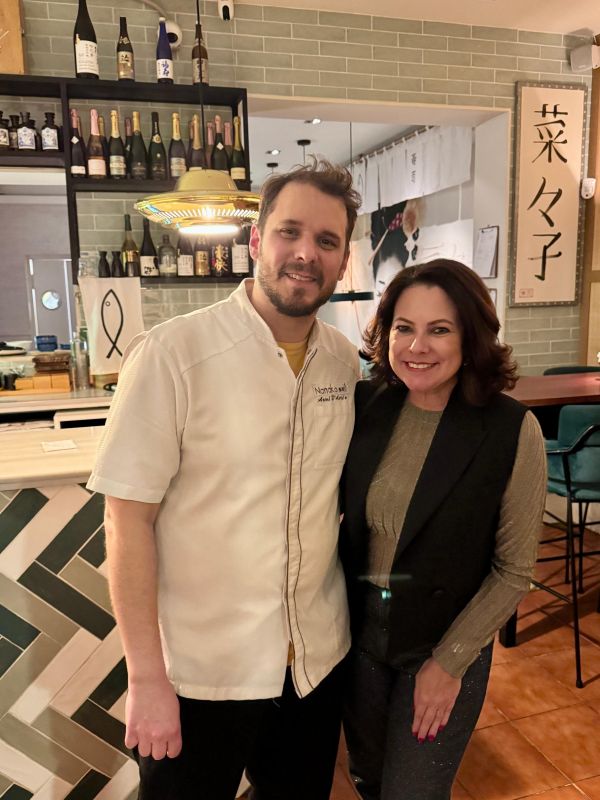 Renata Araújo e chef Ariel D'Avila