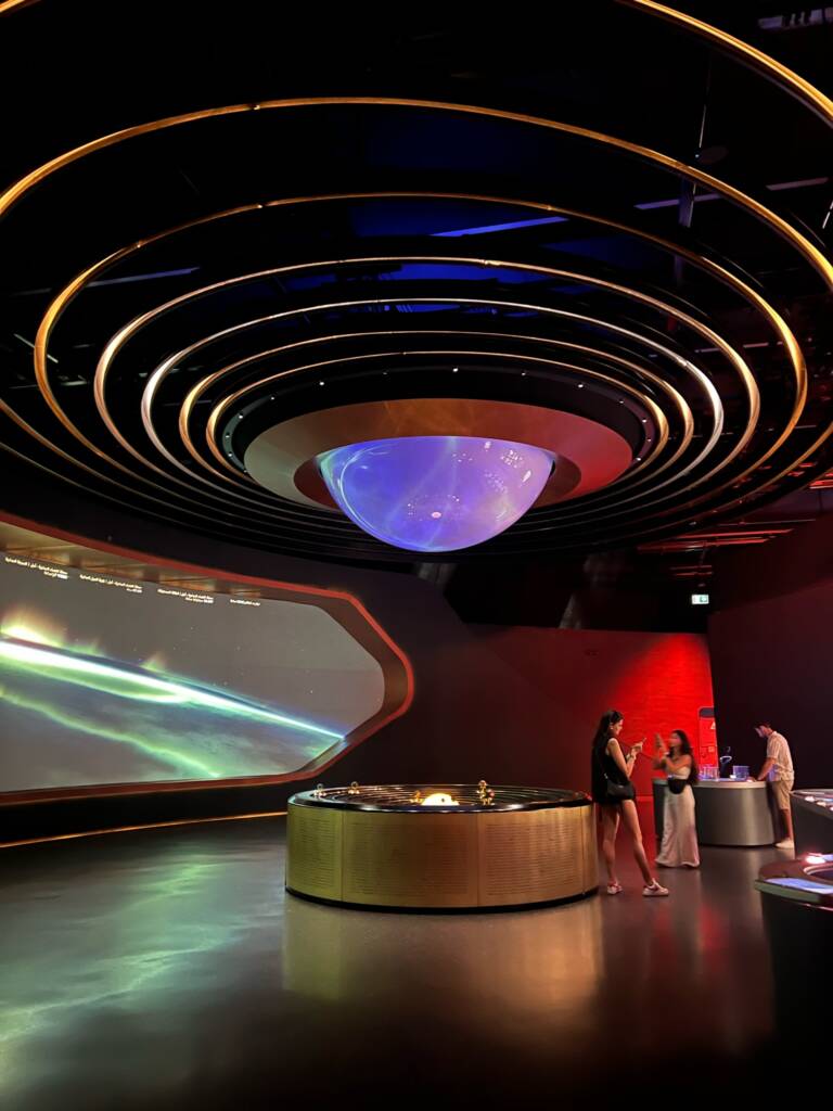 interação no Museu do Futuro em Dubai