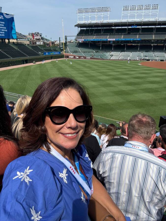 renata araújo no estádio de chicago