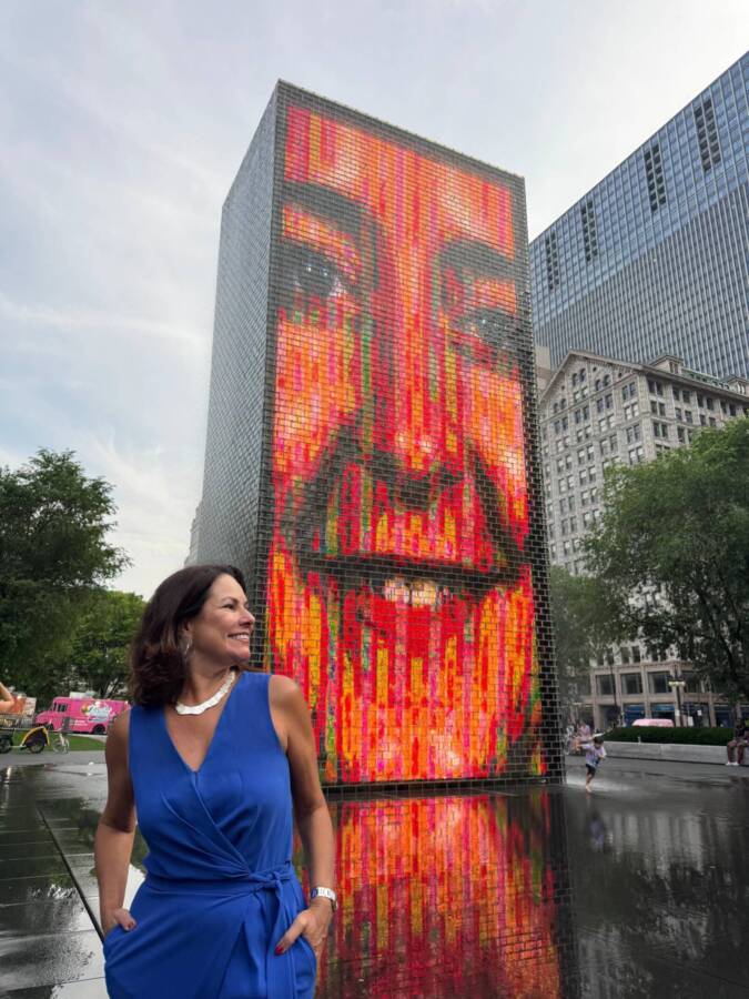 Renata Araújo na Crown Fountain