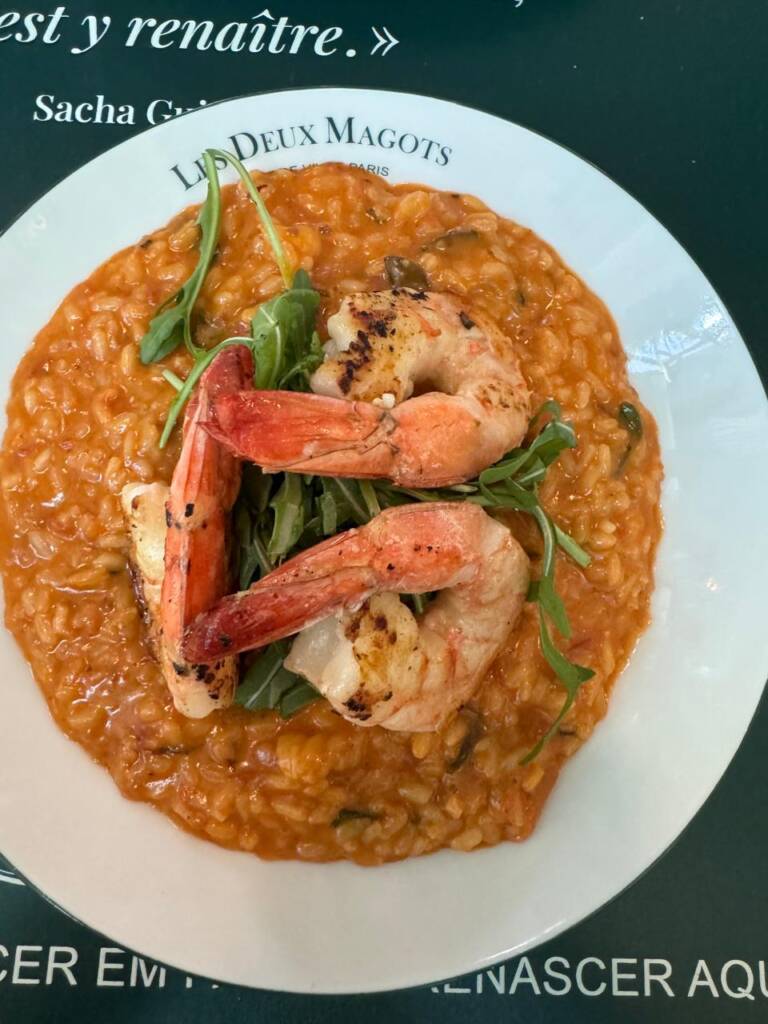 risoto de camarao no café francês no Jardins