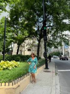 Renata Araújo passeando por Chicago