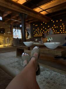 Relaxando no AIRE Ancient Bath