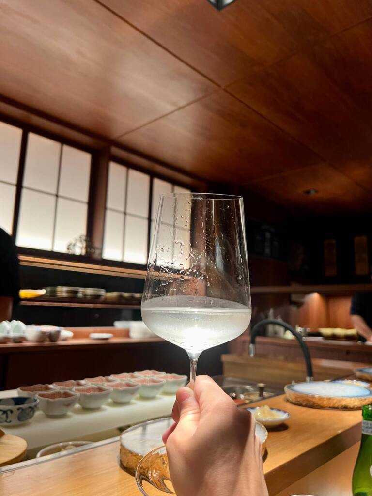 Saquê do novo omakase do Haru