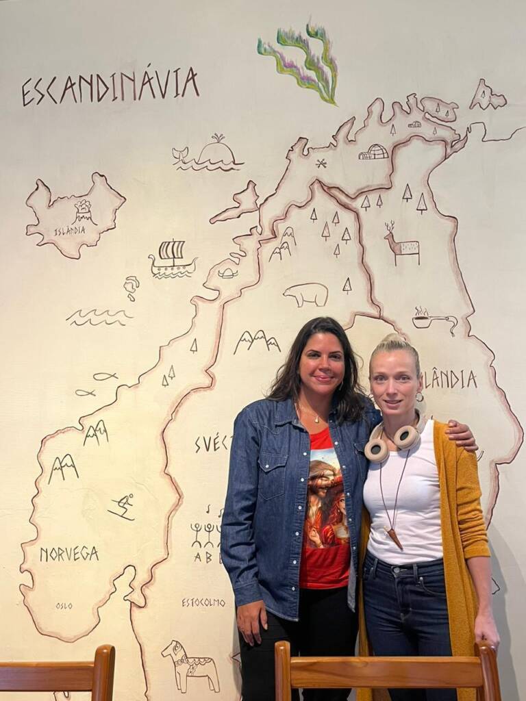 Renata Busch e a chef Denise Guerscham