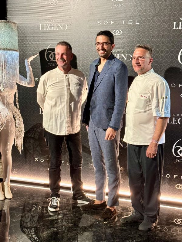 Chefs e gerente do hotel em Isla Barú, Cartagena