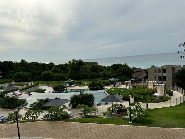 Vista do quarto do melhor hotel de Isla Barú, Cartagena