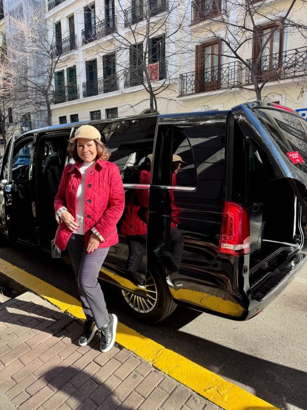 Renata Araújo usou o transfer do hotel Único em Madrid