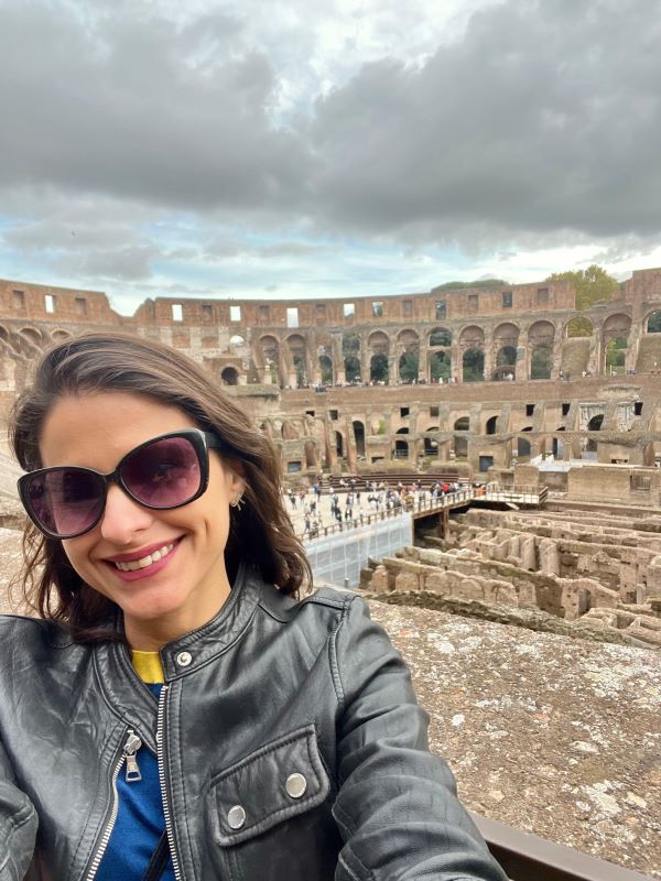 Duda Vétere visitou o Coliseu, em Roma