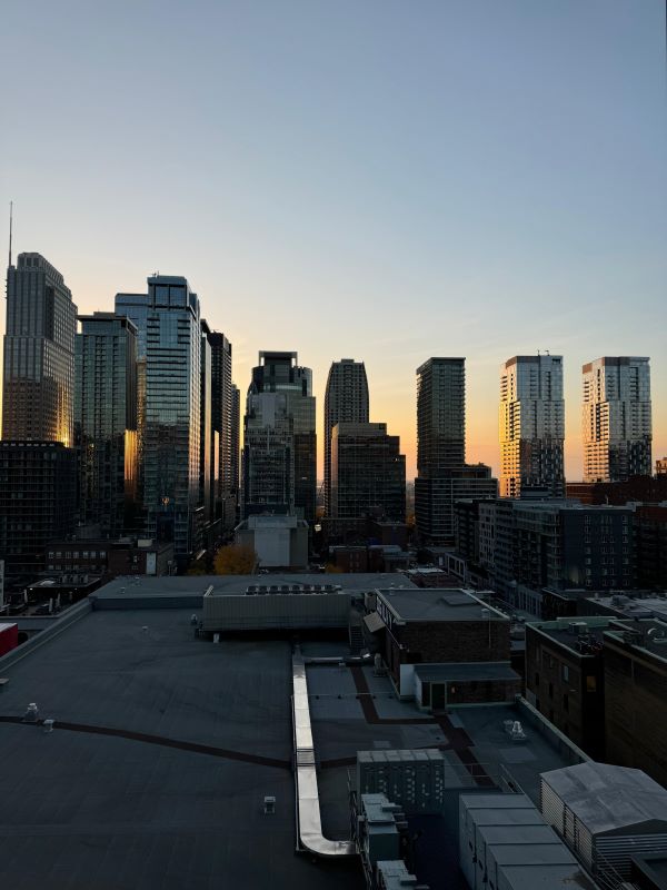Vista do quarto para cidade, Four Seasons Montreal