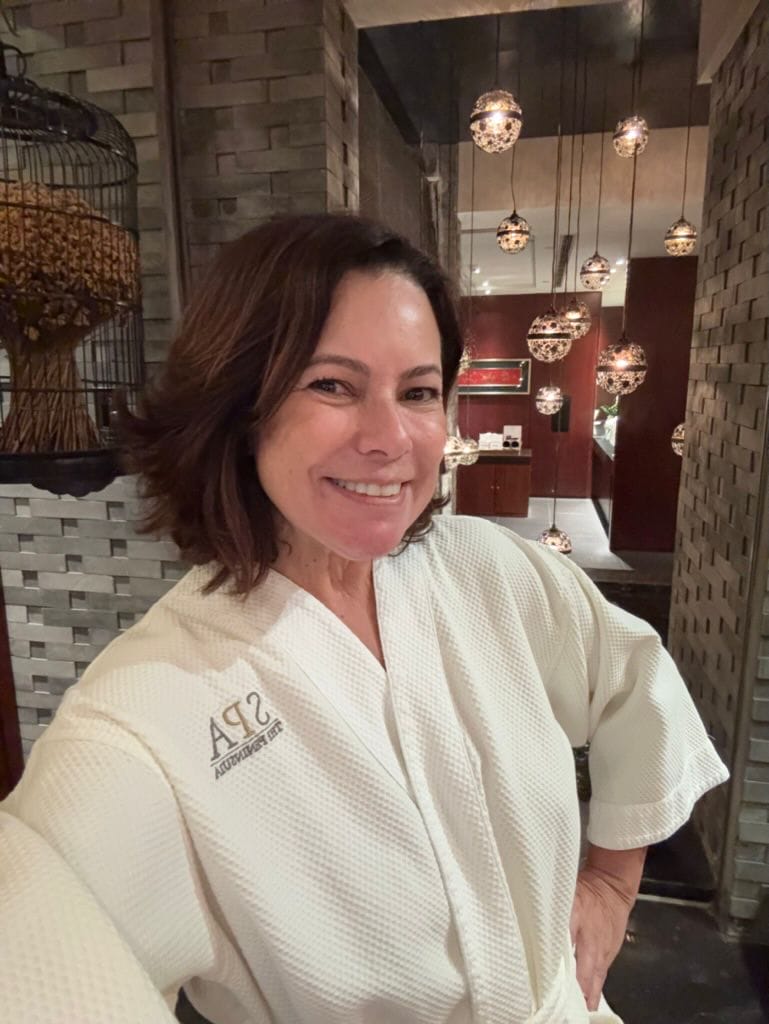 Renata Araújo no spa do Península Beijing