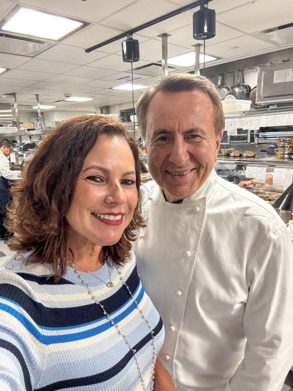 Renata Araújo e chef Daniel Boulud