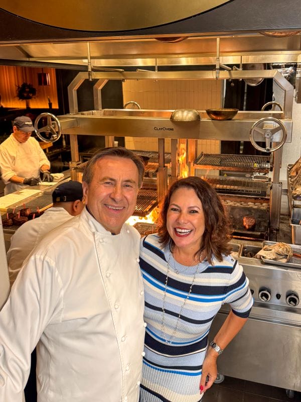 Renata Araújo e chef Daniel Boulud