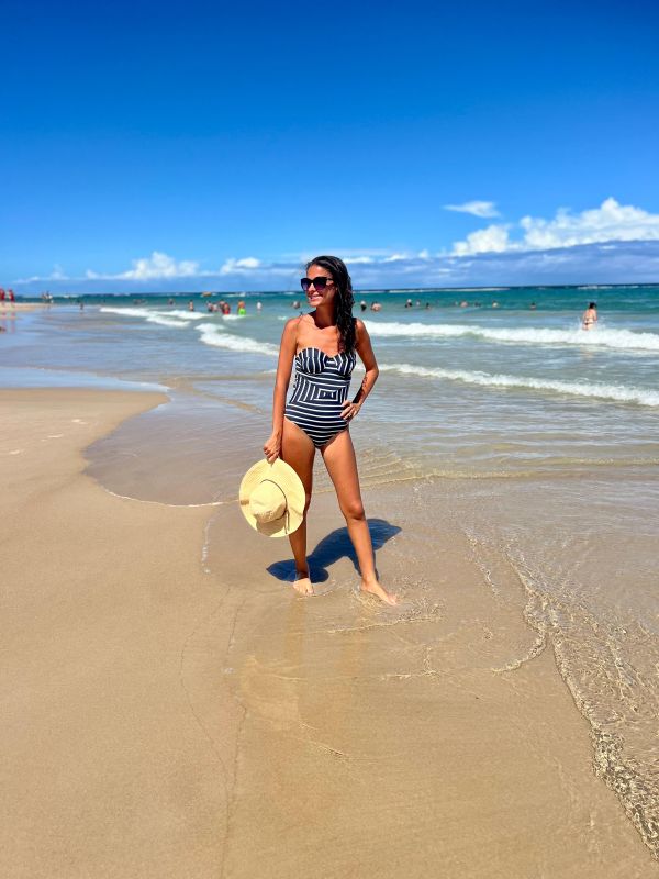 Duda Vétere na praia do francês