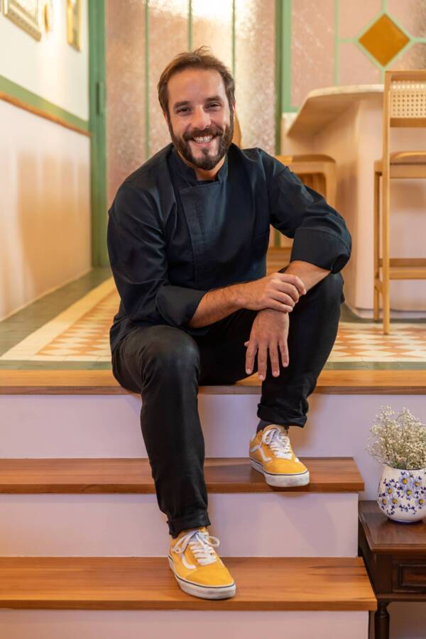 Chefe Elia Scharmm evento Porco Mundi