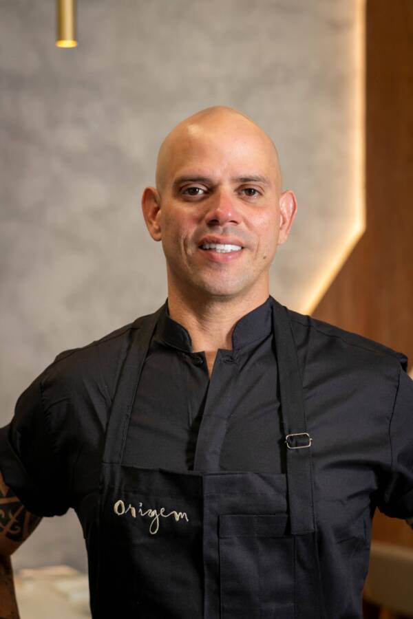 Chefe Fabricio Lemos evento Porco Mundi