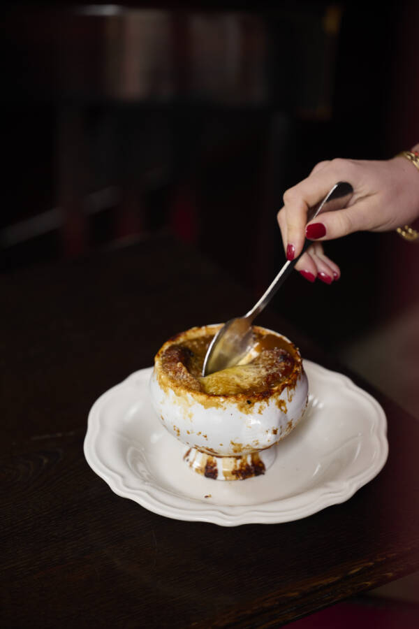 Sobremesa do restaurante em Paris