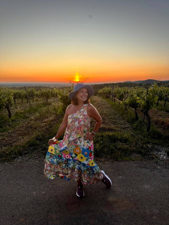 Renata Araújo na adega Monte Branco