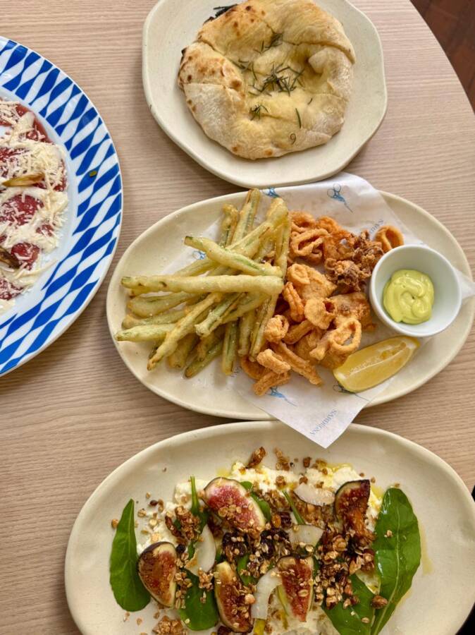 Pratos disponíveis no cardápio da Osteria