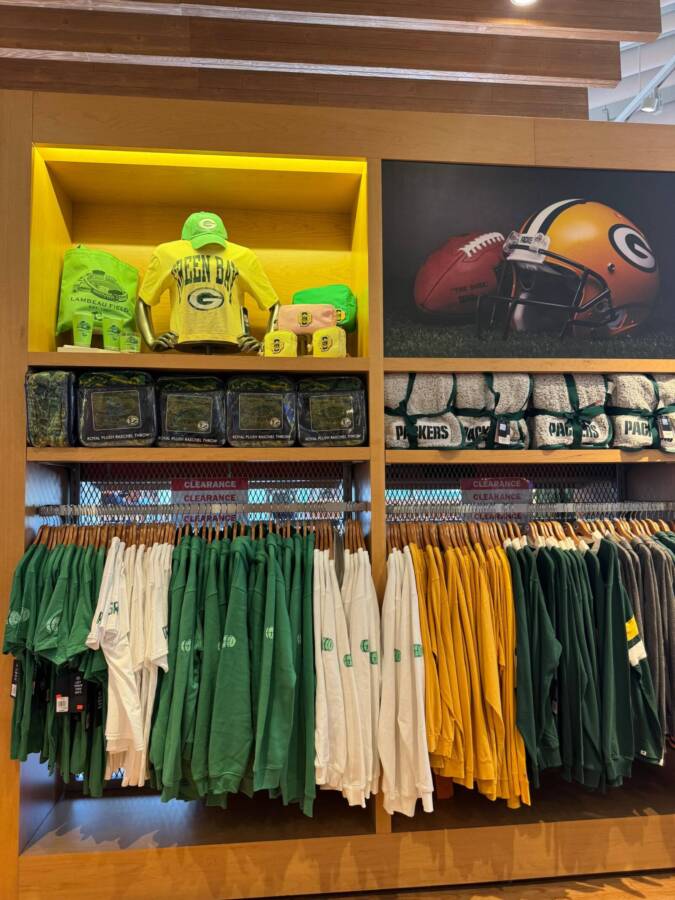 Loja de merchan dos Packers em Wisconsin
