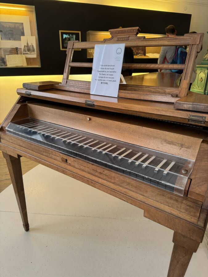 Piano original no Museu do Mozart em Salzburgo