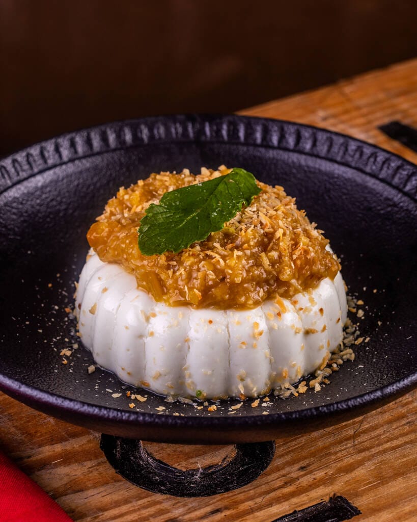 Cocada do restaurante no Rio de Janeiro