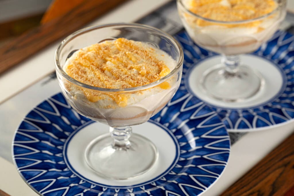 Natas do céu, sobremesa do restaurante no Rio de Janeiro