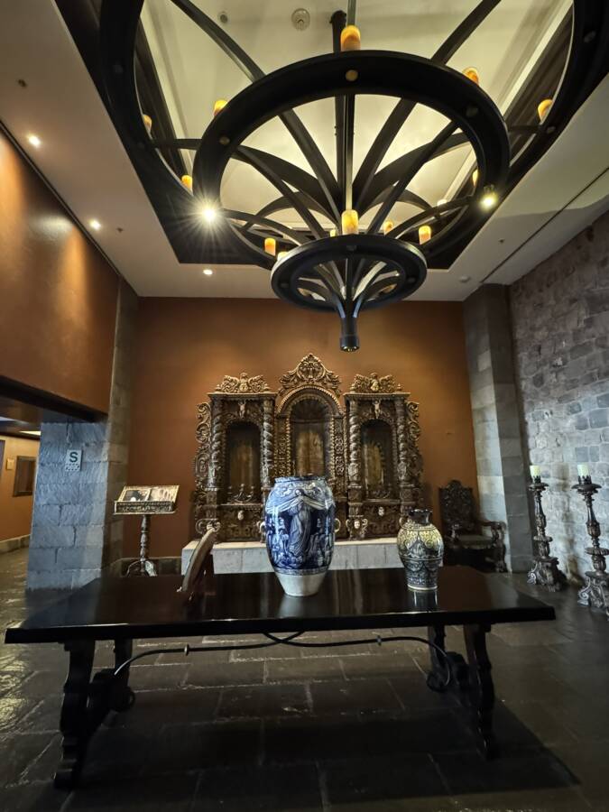 Lobby do hotel de luxo em Cusco