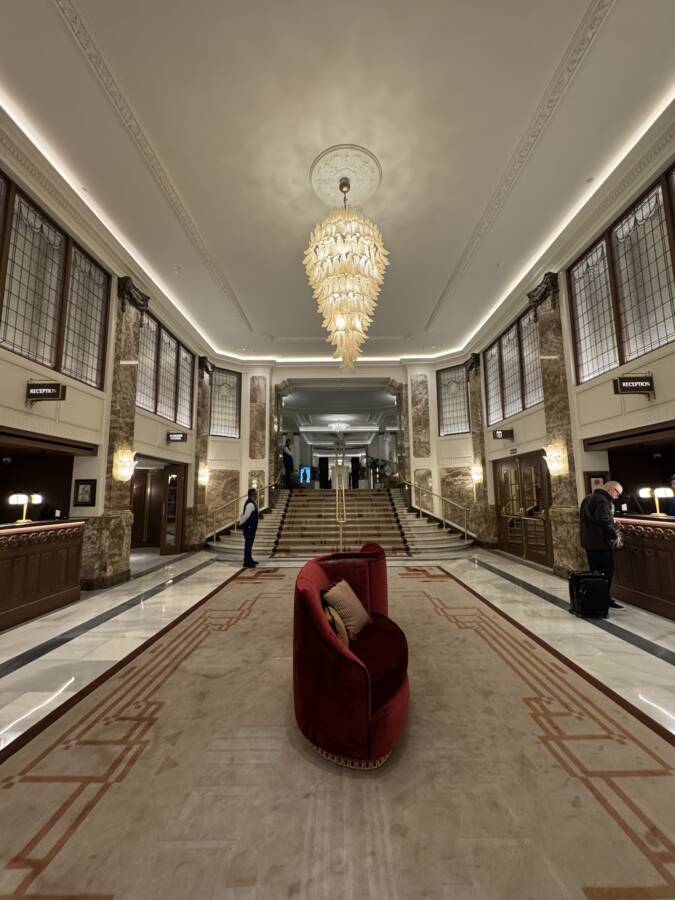Lobby do hotel de luxo na Espanha